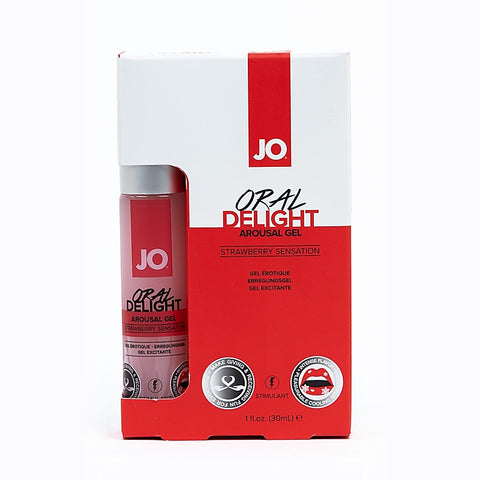 JO Oral Delight Strawberry Sensation Water Based Lube - Water Based Lubes