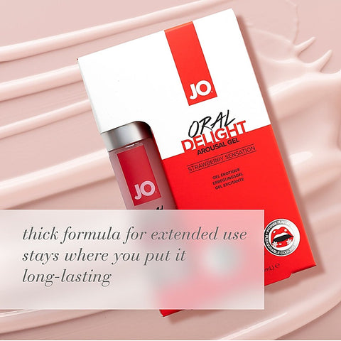JO Oral Delight Strawberry Sensation Water Based Lube - Water Based Lubes