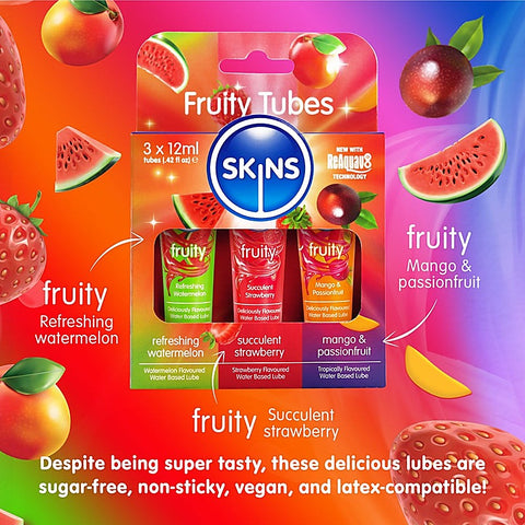 Skins Fruity Tubes Water Based Lubes - Water Based Lubes