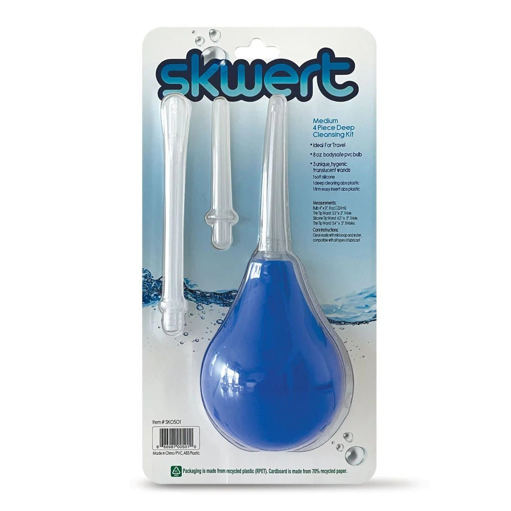 Skwert Unisex Travel Douche Kit - Compact, Body-Safe Design - Enemas and Douches