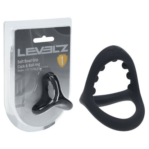 LEVELZ Soft Bead Grip Silicone Cock Ring by Shots Toys