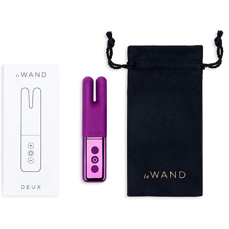 Le Wand Chrome Deux Dual Motors Mini Vibrator - Clit Ticklers and Pulsators