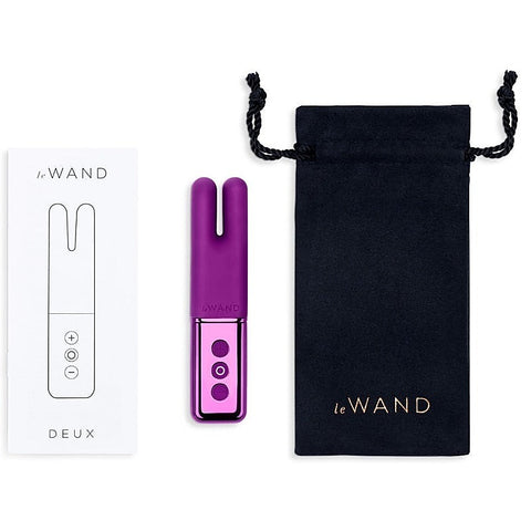 Le Wand Chrome Deux Dual Motors Mini Vibrator - Clit Ticklers and Pulsators