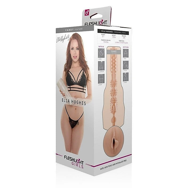 Fleshlight Girls Ella Hughes Candy Mens Pleasure Stroker - Realistic Butts And Vaginas