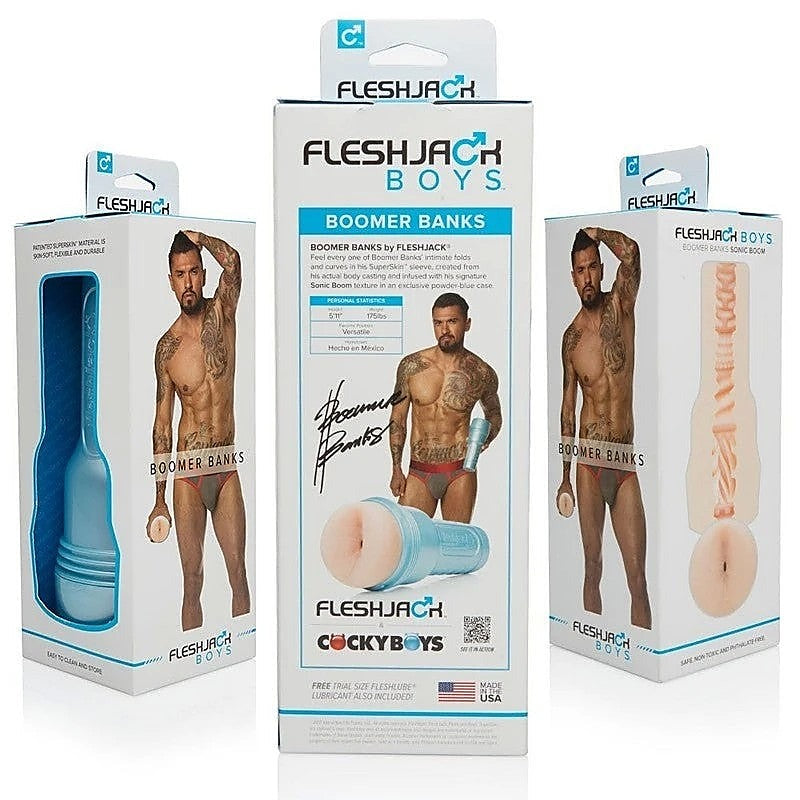 Fleshjack Boys Boomer Banks Sonic Boom Mens Stroker - Masturbators and Strokers