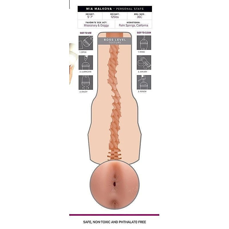 Mia Malkova Lvl Up Masturbator Sleeve By Fleshlight - Fleshlight Male Masturbators