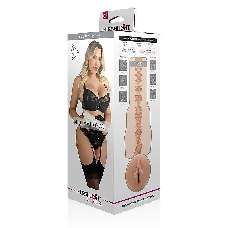 Mia Malkova Lvl Up Masturbator Sleeve By Fleshlight - Fleshlight Male Masturbators