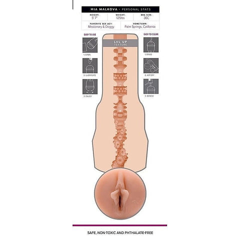 Mia Malkova Lvl Up Masturbator Sleeve By Fleshlight - Fleshlight Male Masturbators