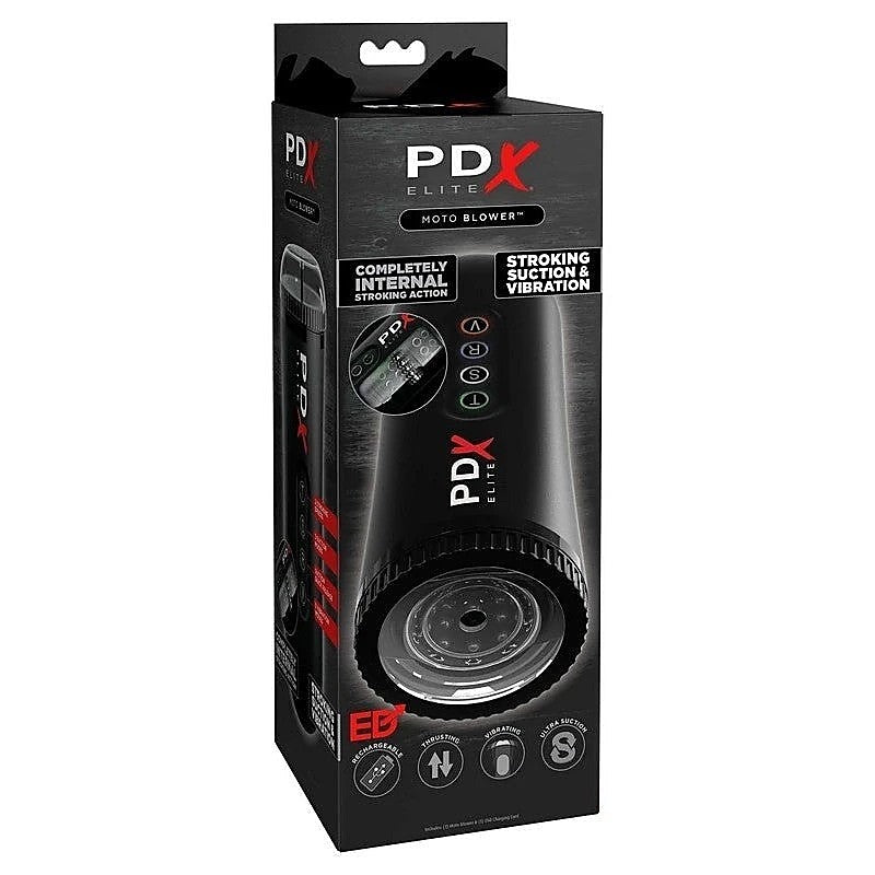 Pdx Elite Moto Blower Vibrating Male Stroker - Masturbators and Strokers