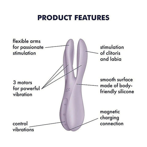 Threesome 2 Layon 12 Functions By Satisfyer - Masturbators and Strokers