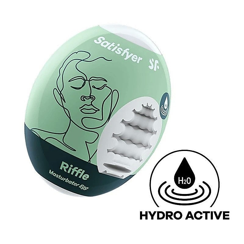 Riffle Mens Pleasure Masturbator Egg By Satisfyer - Masturbators and Strokers