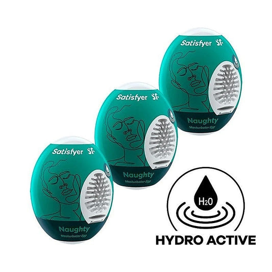 Satisfyer Naughty 3 Pack Male Masturbator Eggs - Masturbators and Strokers