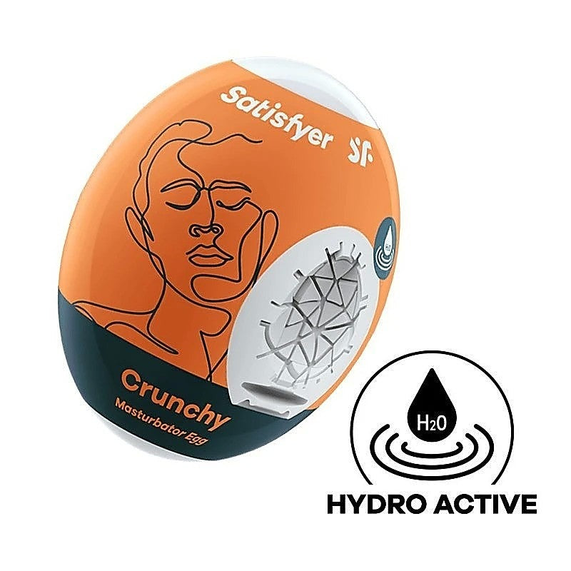 Crunchy Male Masturbator Egg By Satisfyer - Masturbators and Strokers