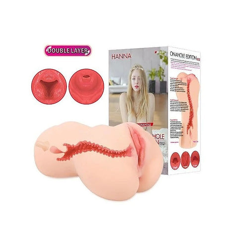 Hanna Onahole 2 Dual Layer 1:1 Handheld Pussy Masturbator - Realistic Butts And Vaginas