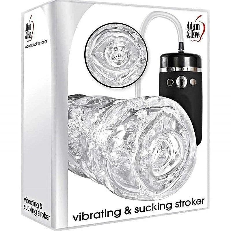Vibrating & Sucking Pleasure Stroker By Adam & Eve - Masturbators and Strokers