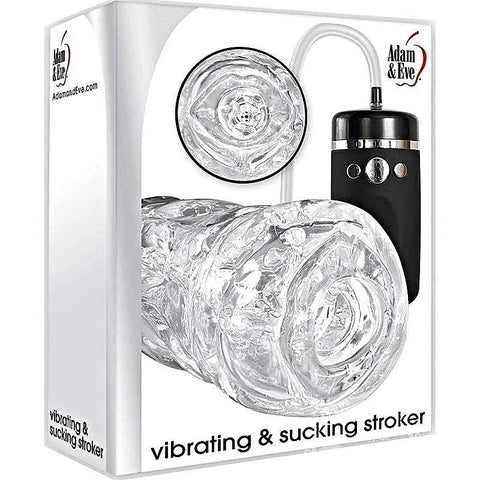 Vibrating & Sucking Pleasure Stroker By Adam & Eve - Masturbators and Strokers