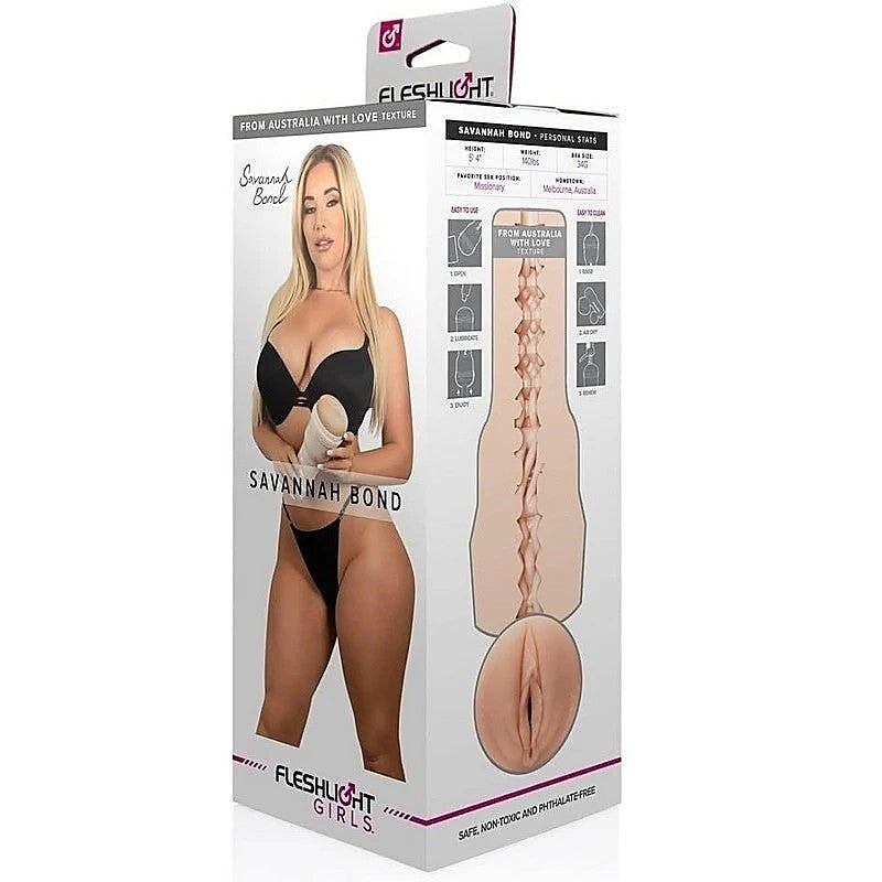 Fleshlight Girl Savannah Bond From Australia With Love Male Stroker - Realistic Butts And Vaginas