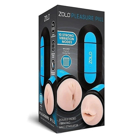 ZOLO Pleasure Pill - Rechargeable Stroker with 3 Speeds and 7 Patterns - Masturbators and Strokers
