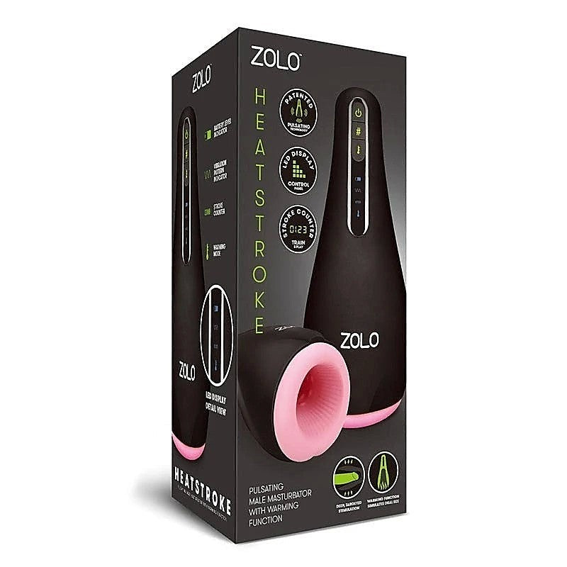 ZOLO Heatstroke - Warmth, Pulsation, and Stroke Counter for Unmatched Satisfaction - Masturbators and Strokers