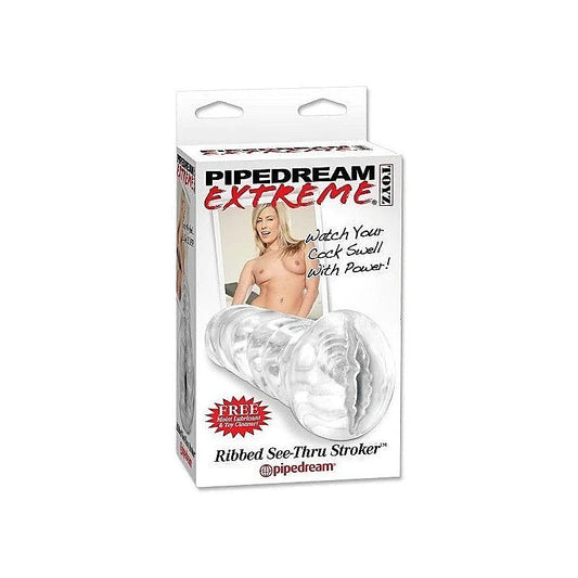 Pipedream Extreme Ribbed See-Thru Male Stroker - Masturbators and Strokers