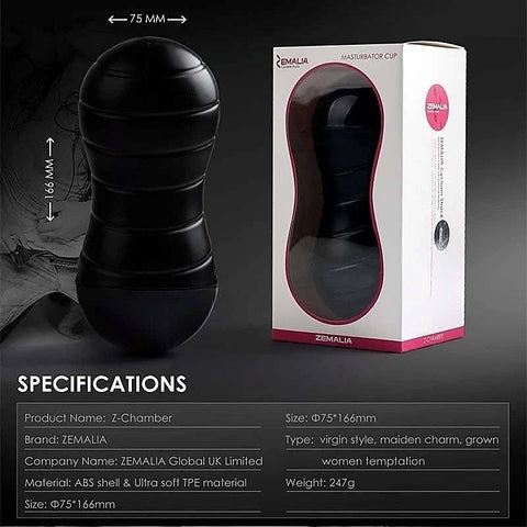 Zemalia Z-Chamber - Discreet and Body-Safe Male Ecstasy - Realistic Butts And Vaginas