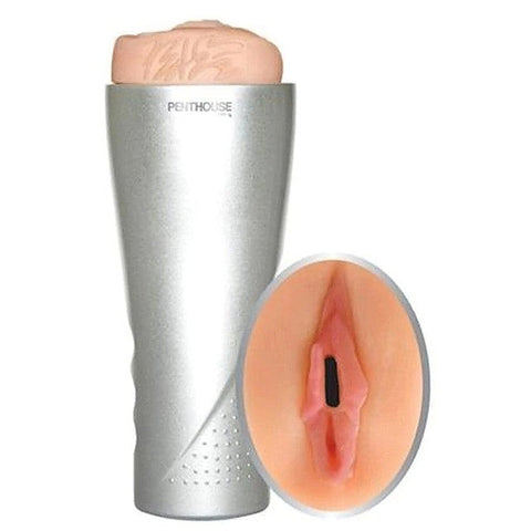 Penthouse Deluxe Marica Hase Vibrating Cyberskin Stroker - Fleshlight Male Masturbators