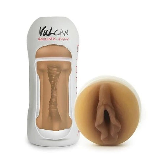 Cyberskin Vulcan Realistic Vagina Mocha - Masturbators and Strokers