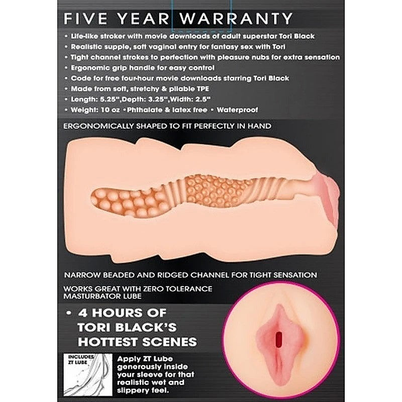Zero Tolerance Tori Black Realistic Vagina Stroker - Masturbators and Strokers