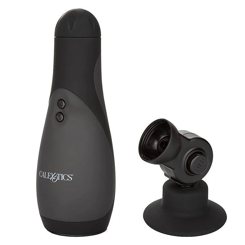 Apollo Power Vibrating Male Stroker Black - Masturbators and Strokers