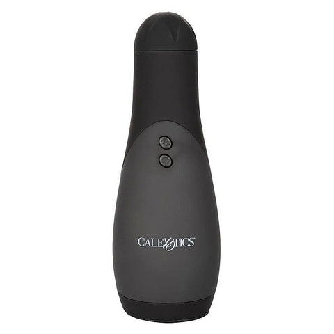 Apollo Power Vibrating Male Stroker Black - Masturbators and Strokers