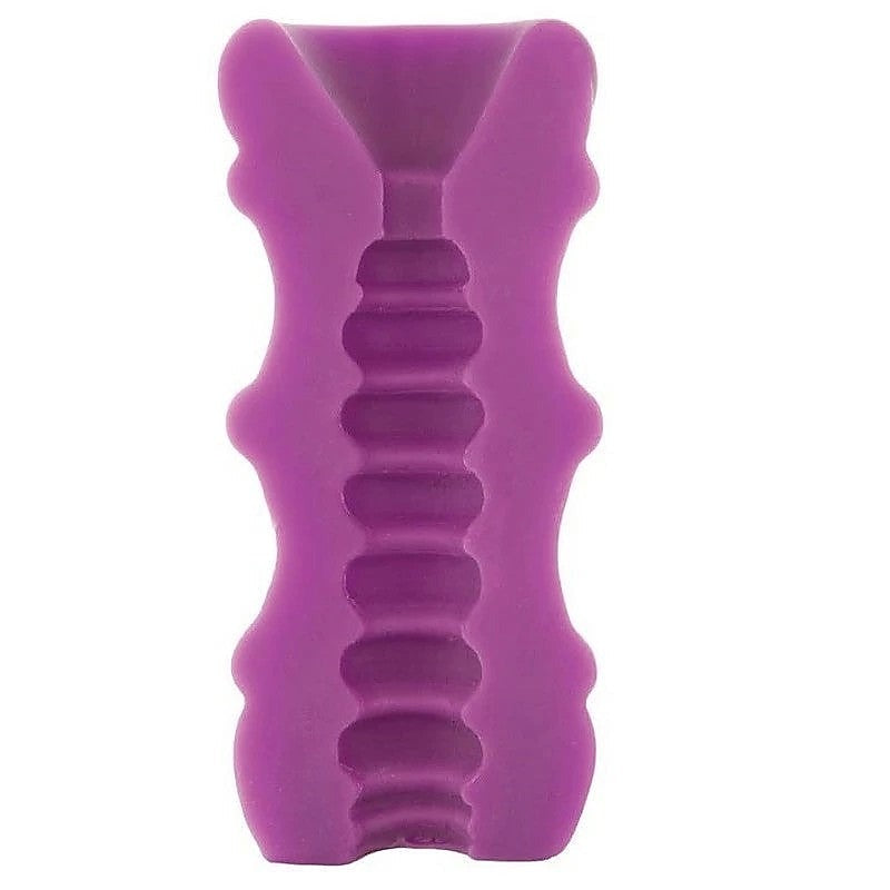 Doc Johnson Mood Pleaser Thick Ribs Mens Masturbator Purple - Masturbators and Strokers
