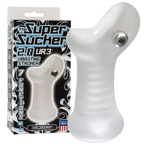 Doc Johnson UR3 Super Sucker 2.0 Vibrating Male Stroker - Masturbators and Strokers