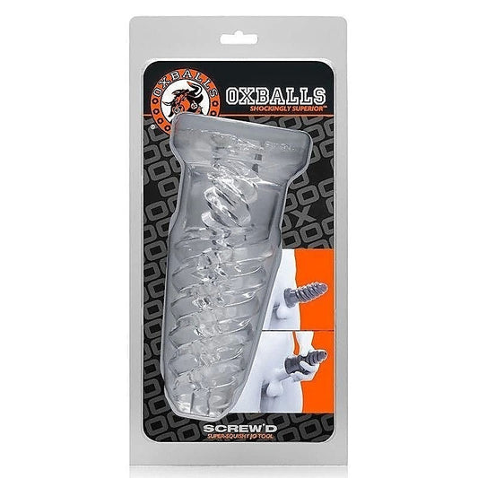 Oxballs Screwd Super Squishy Jack Off Toy Clear - Masturbators and Strokers