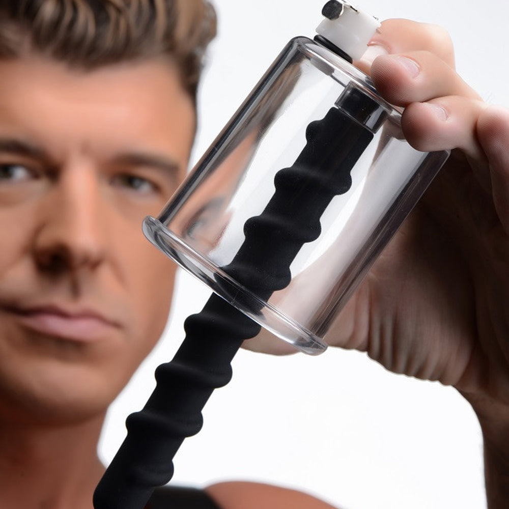 BDStyle Rosebud Driller Cylinder with Silicone Swirl Anal Plug - - Anal Beads and Balls