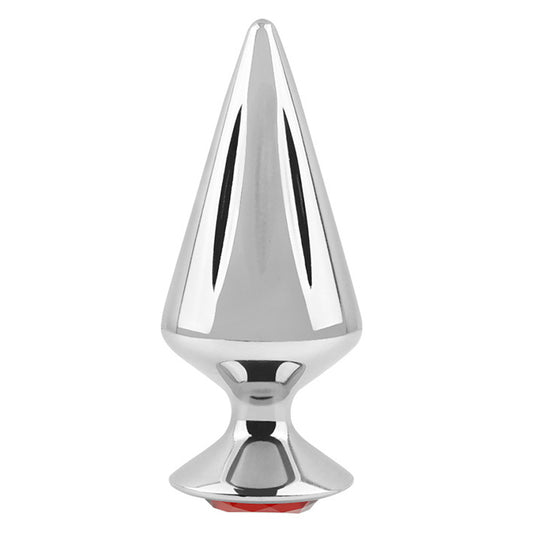 Hells Couture Cone Butt Plug With Jewelly - Steel Sex Toys