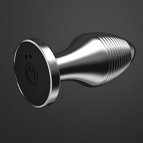 BDStyle Rechargable Remote Controlled Vibrating Steel Butt Plug - Butt Plugs