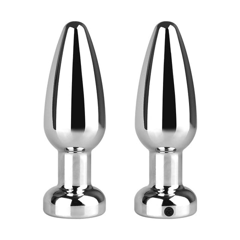 BDStyle Rechargable 10 Settings Vibrating Metal Butt Plug - Butt Plugs