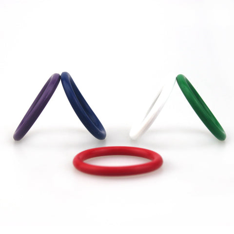 Rainbow Silicone Pleasure Rings 5 pack - Cock Rings