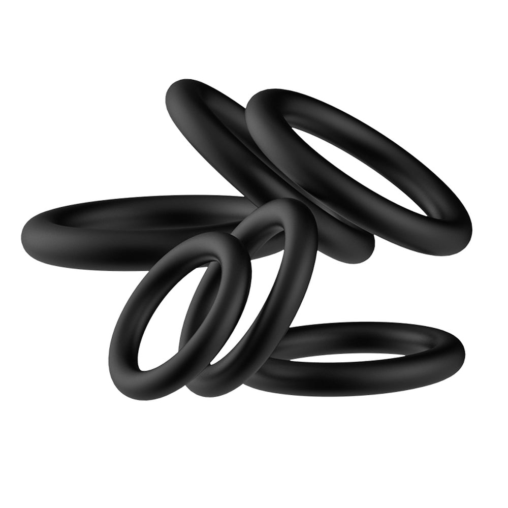 Stay Hard Smooth Cockring Set - - Stretchy Cock Rings