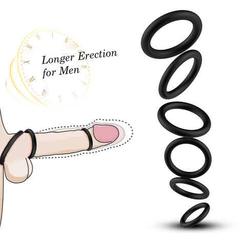 Stay Hard Smooth Cockring Set - Stretchy Cock Rings