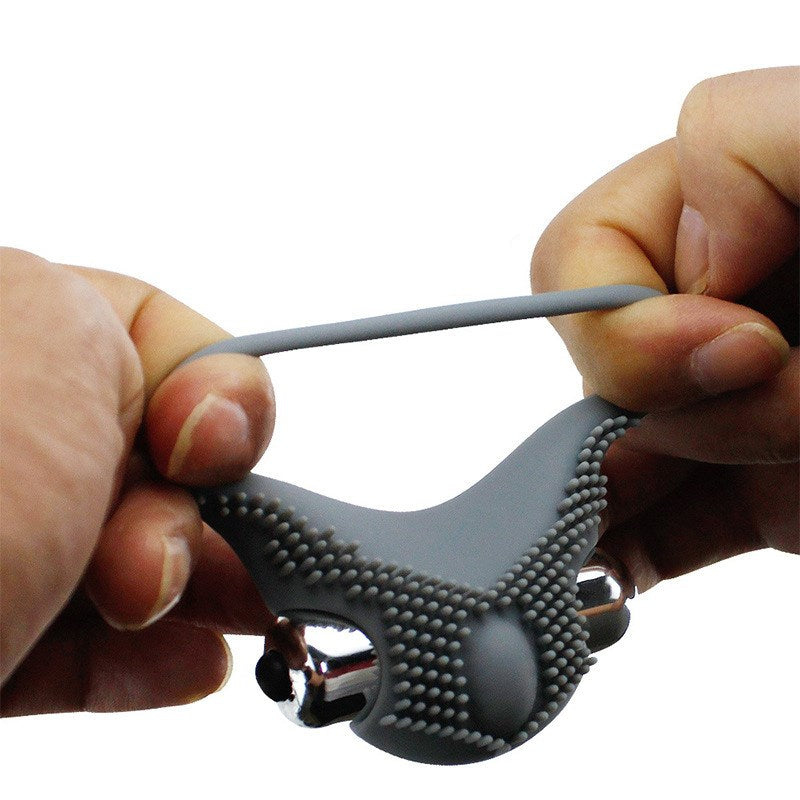 Silicone Stimulation Cock Ring - Grey - Ball and Cock Toys