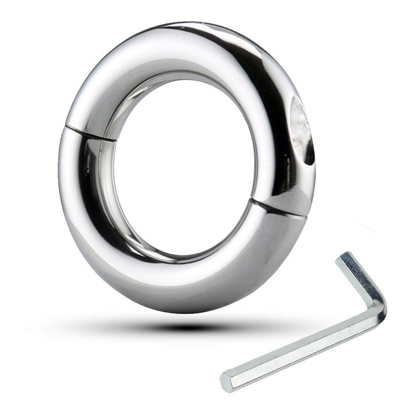 Loopy Smooth Steel Cock Ring - Small Round - Cock Rings