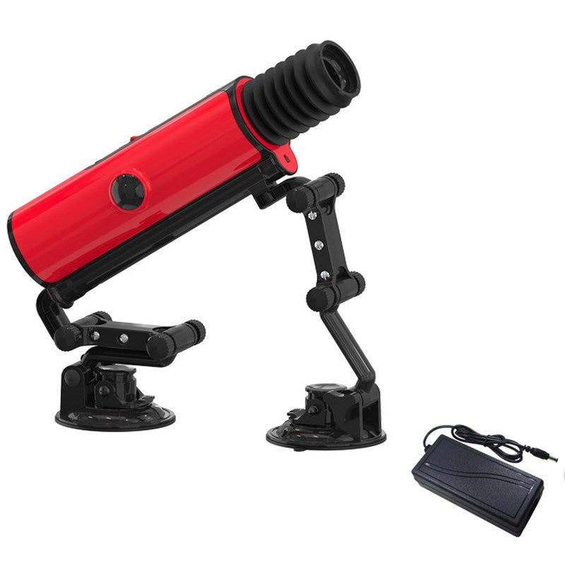 Double Suction Wireless Fucking Machine - Red - Sex Machines