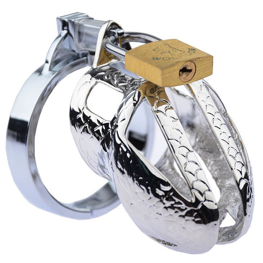 Bird Lock Chastity Cage Silver - Male Chastity