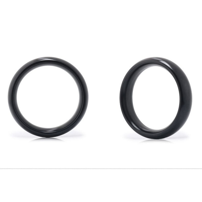 BDStyle Aluminum Round Sex Delay Cock Ring Small - Black - Steel Cock Rings