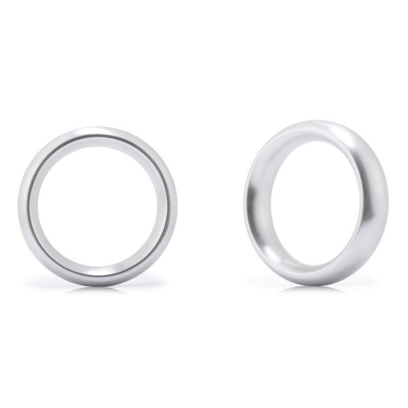 BDStyle Aluminum Round Sex Delay Cock Ring Small - Silver - Steel Cock Rings