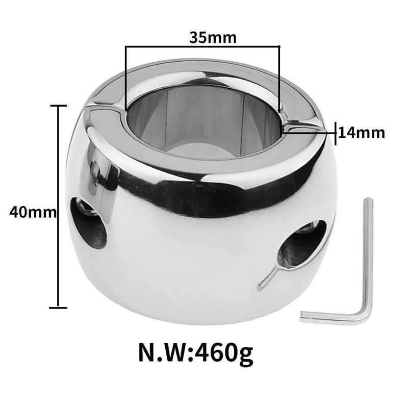 Oval Ball Steel Stretcher Weights - Medium - Ball and Cock Toys