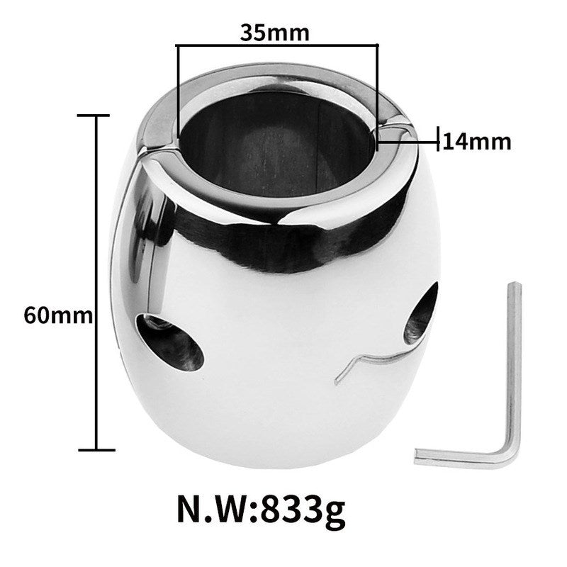 Oval Ball Steel Stretcher Weights - Large - Ball and Cock Toys