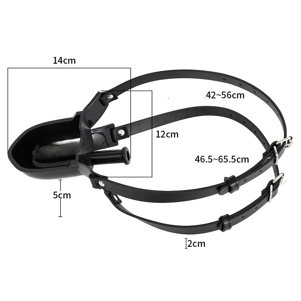 BDStyle Cup Uro Pissotiere BDSM Play Mouth Gag - - Bondage Gags and Bits