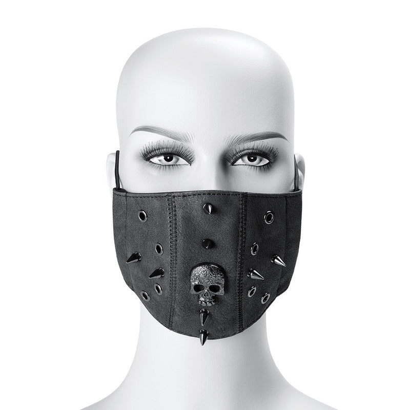 BDStyle Steampunk Skull Rivets Adjustable Mask - - Masks And Blindfolds